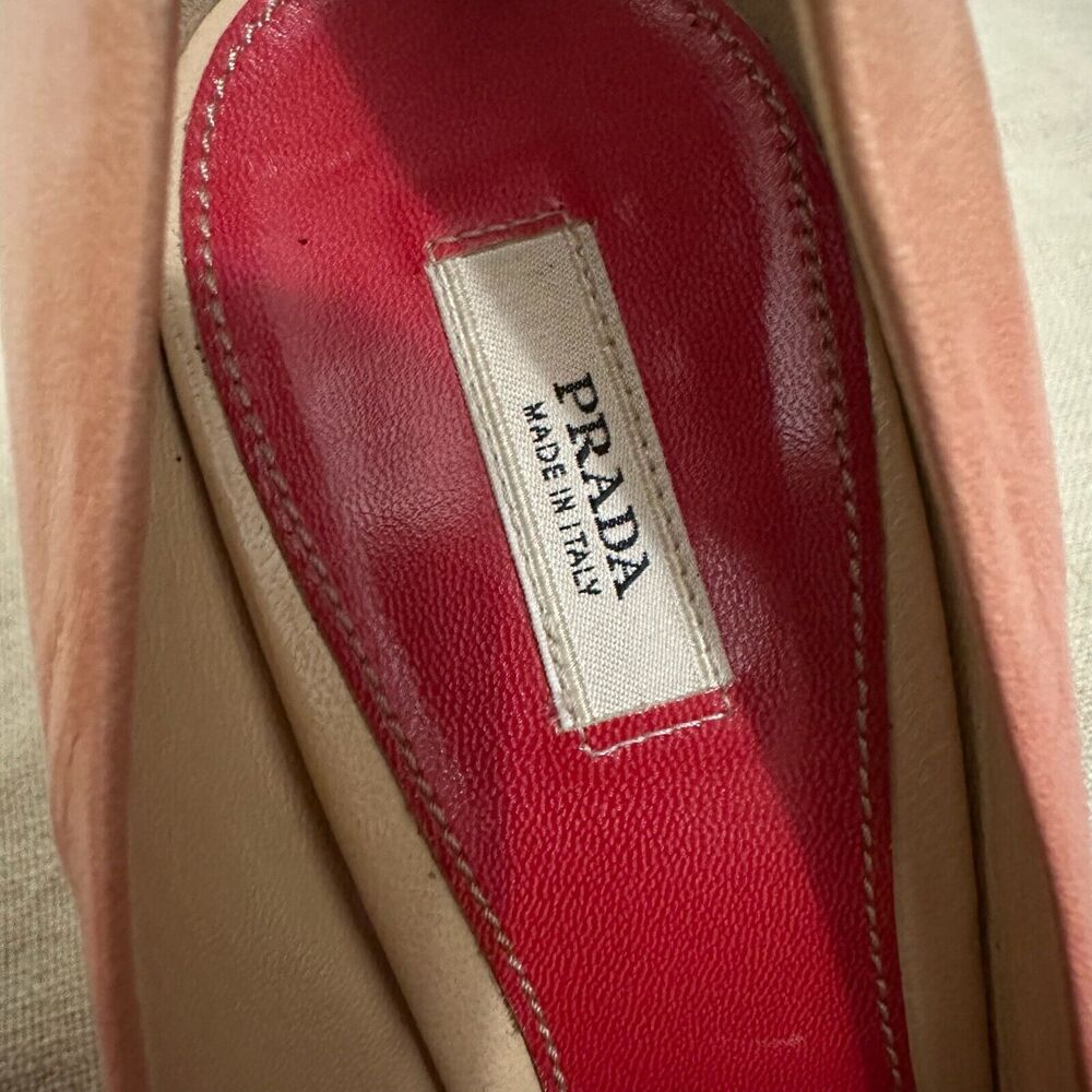 PRADA Capretto Pumps Pink Ombre Leather Pointed Heels Stiletto - Picture 10 of 13